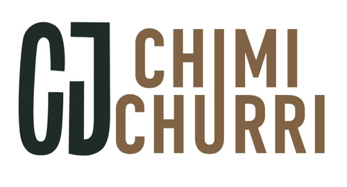 Logo of CJ Chimi Churri with 'CJ' in black and 'Chimi Churri' in brown on a white background.